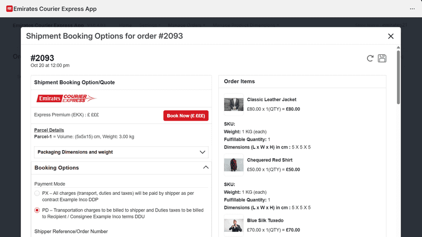 Booking Page