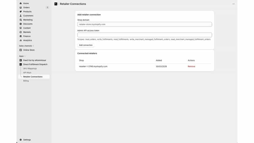 Connects to recieve orders