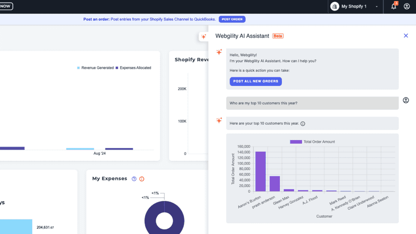 Webgility AI Assistant