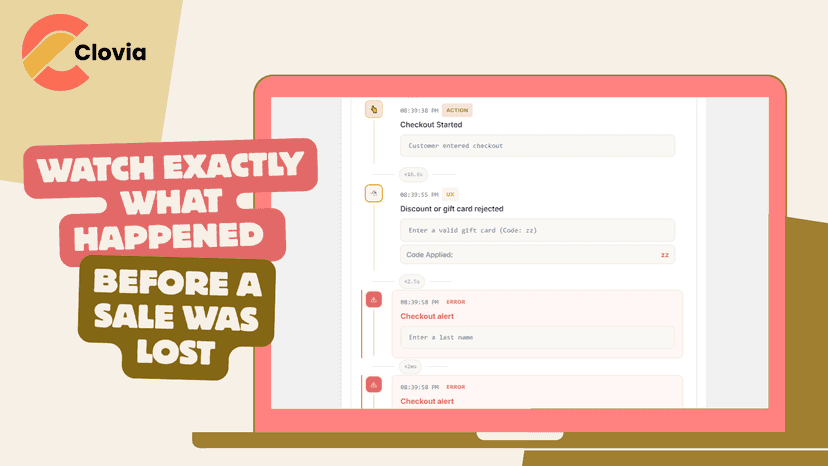 Watch customer session timelines before a sale was lost