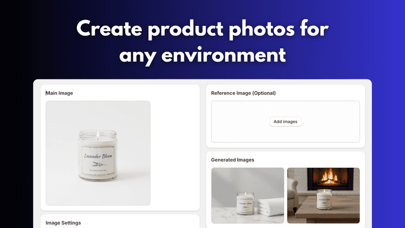 Create product photos with AI in any environment