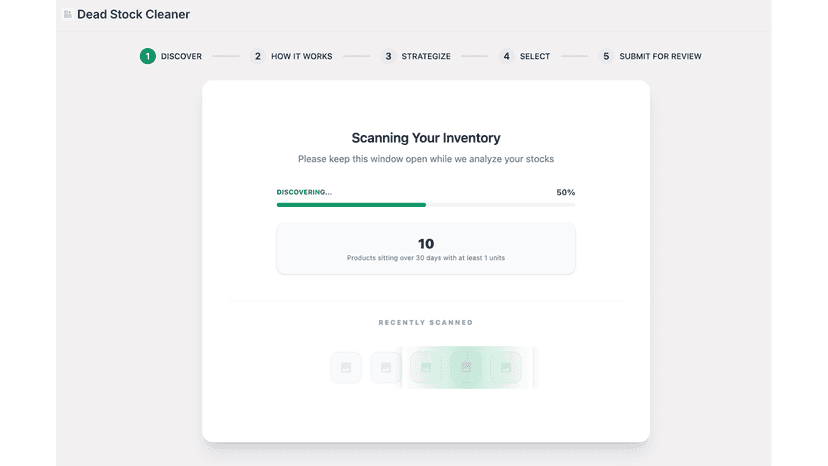Onboarding: Dead Stock discover