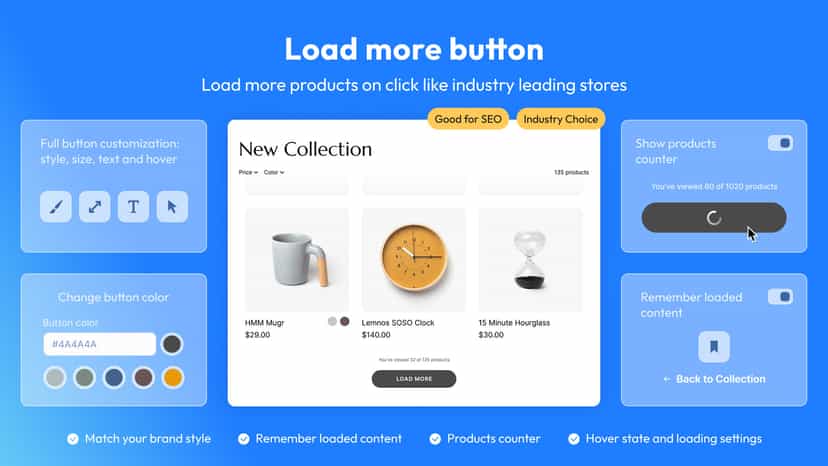 Add load more button to your store