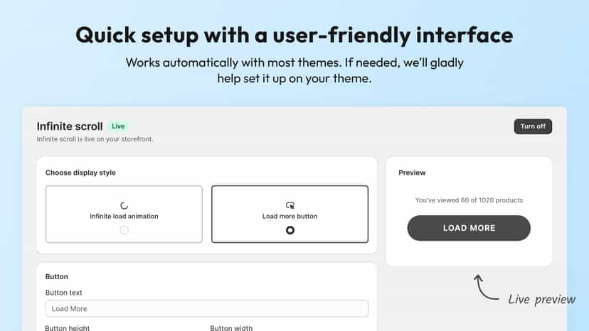 Quick and easy setup with a user-friendly interface