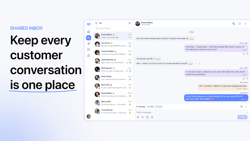 Keep every customer conversation is one place
