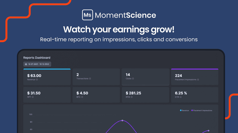 Real-time reporting to watch your earnings grow