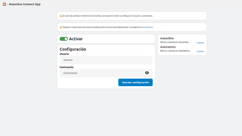 Sin Configuracion