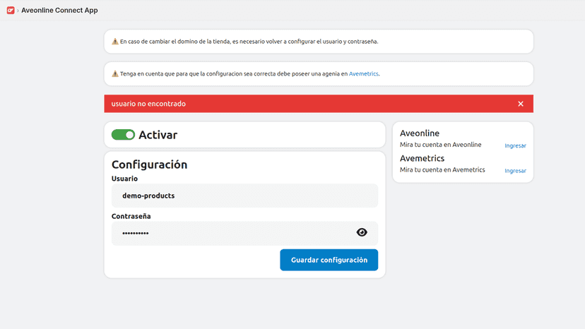 Error de Condiguracion