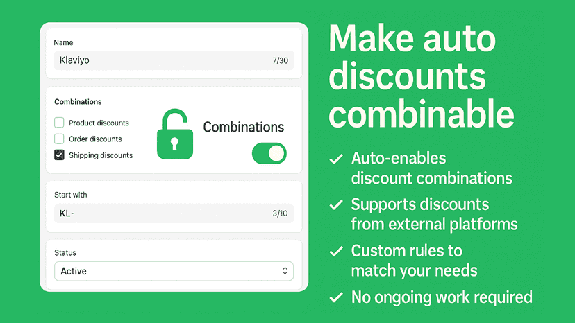 Make auto discounts combinable