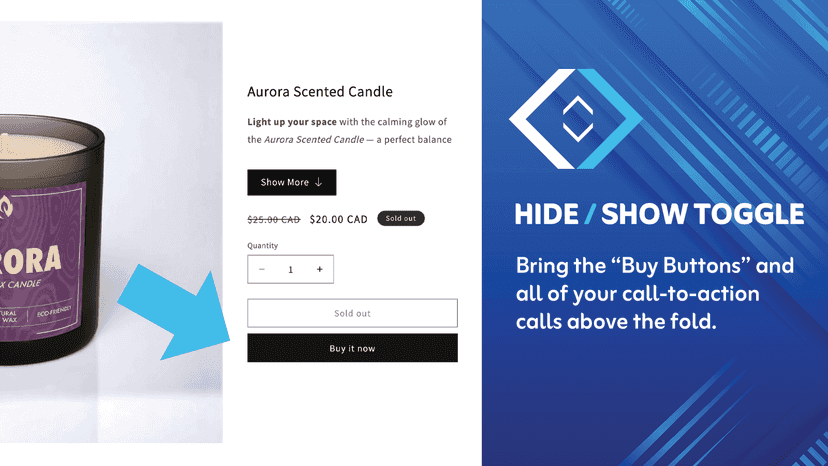 Bring Buy Buttons above the fold