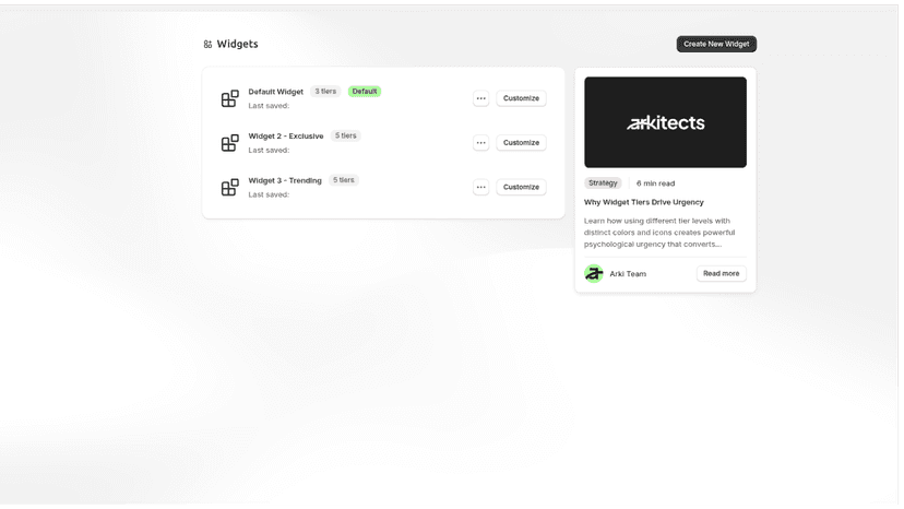 widget list view