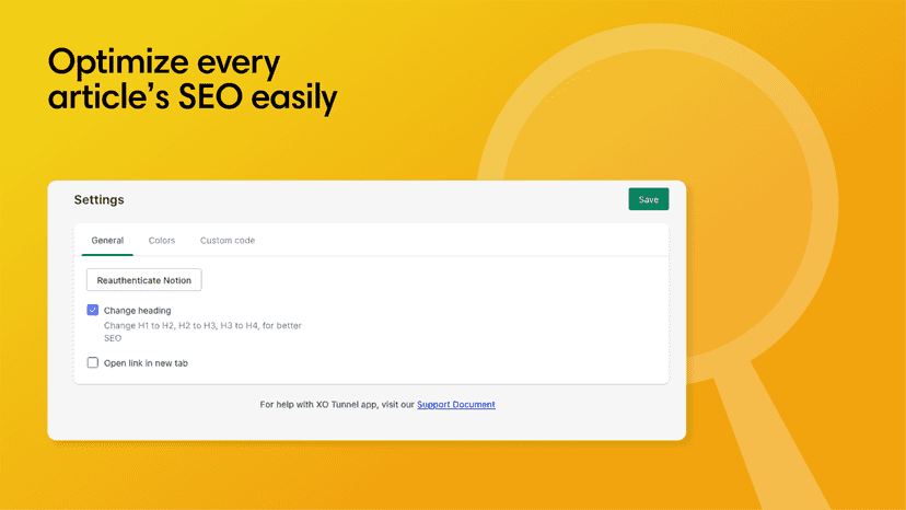 Optimize every article's SEO