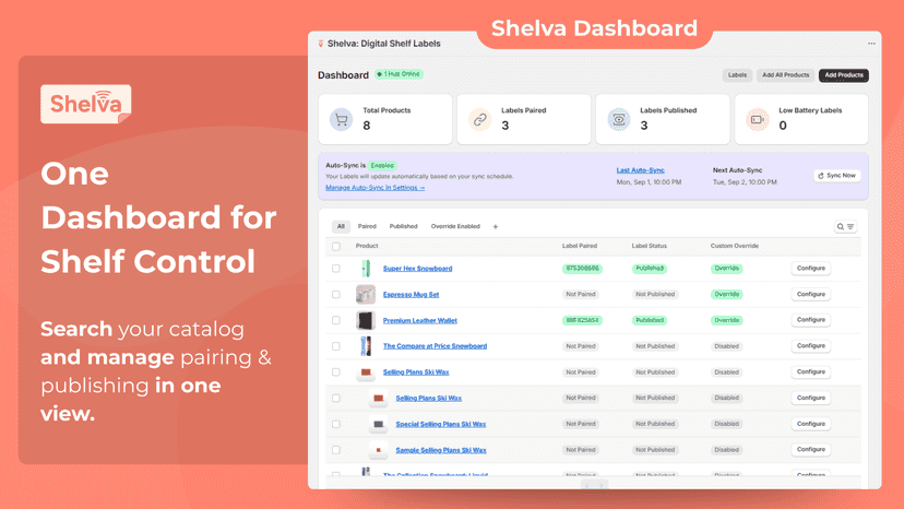 Search your catalog and manage pairing and publishing with ease.