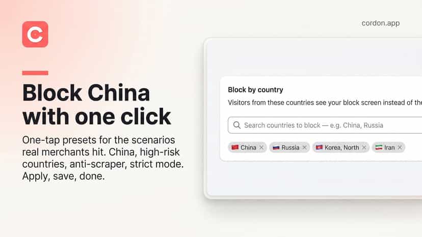 Cordon - Block China With One Click