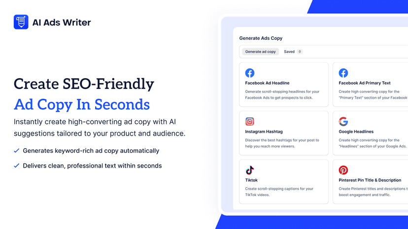 create ad copies in seconds