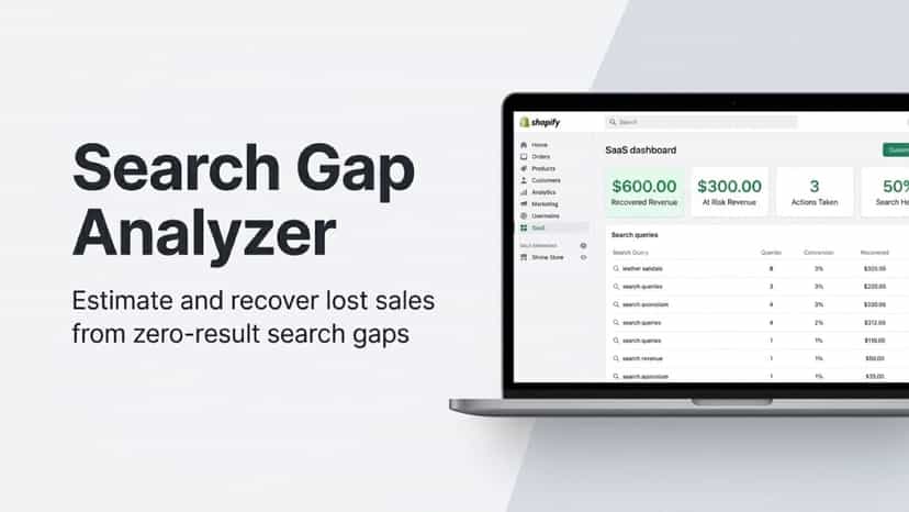 Search Gap Analyzer promotional banner showing estimated lost se