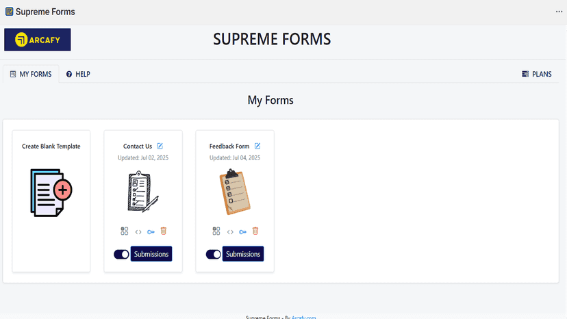 Form Listing