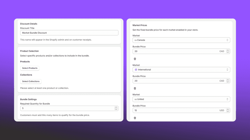 Options to create new discount