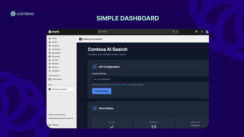 Contexa ai search dashboard