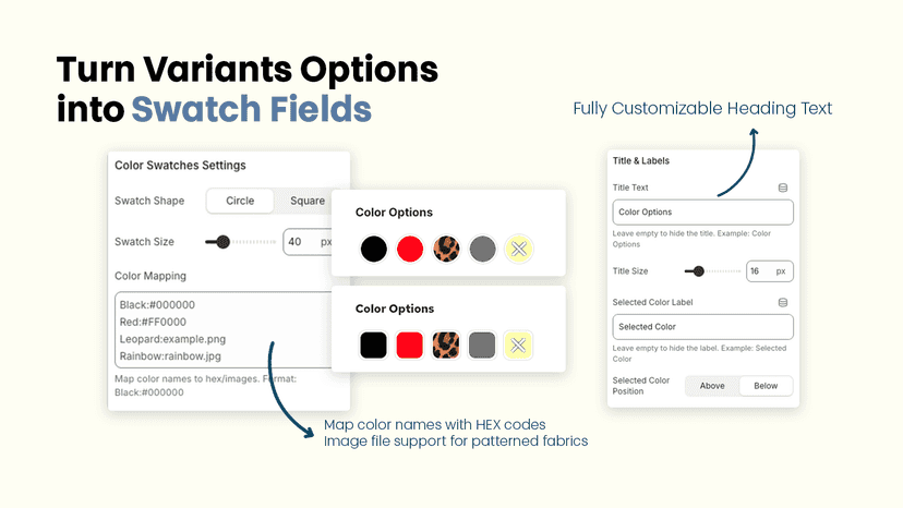 Turn Variants Options into Swatch Fields