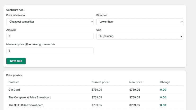 Always match the best price automatically with one-click reprici