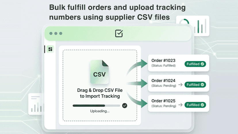 Bulk fulfill orders and upload tracking numbers