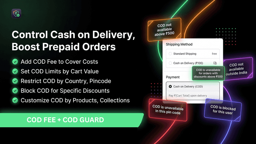 cash on delivery fee and rules