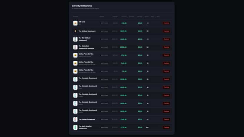 Rule creator menu