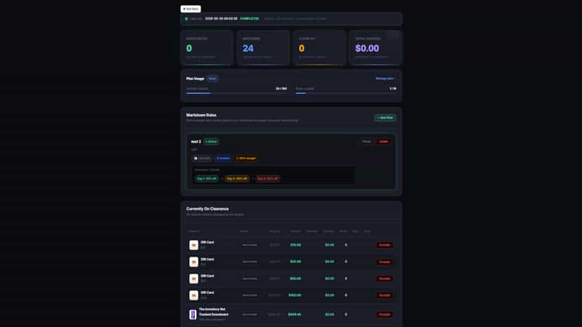 Main dashboard part 1