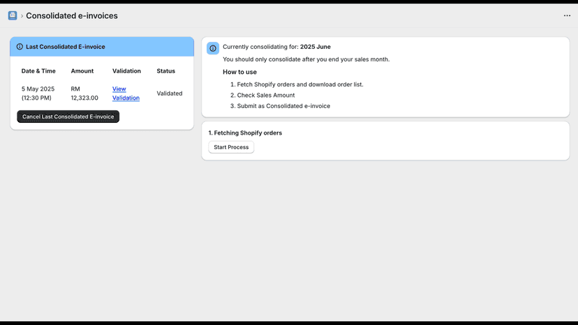 Consolidate invoice processing