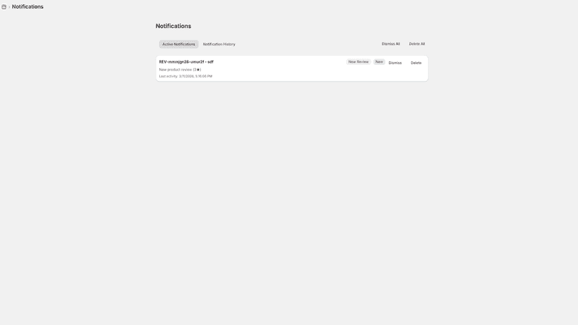 app notification