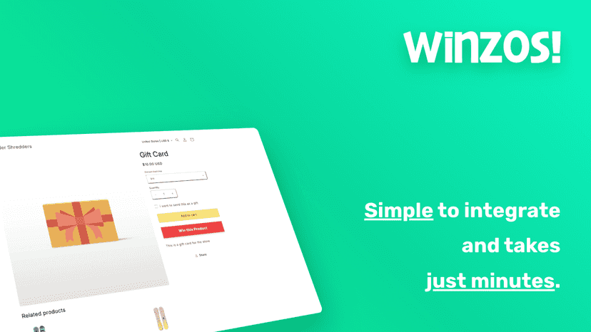 Add your contest widget in minutes with the Winzos extension