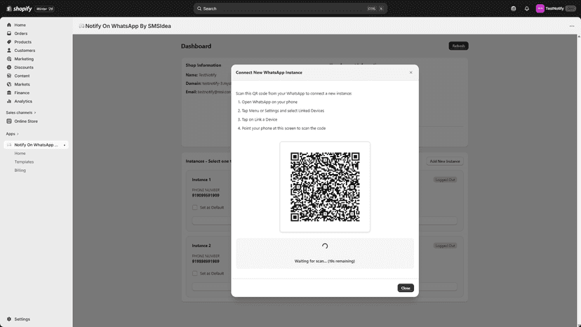 QRCode for whatsapp web login