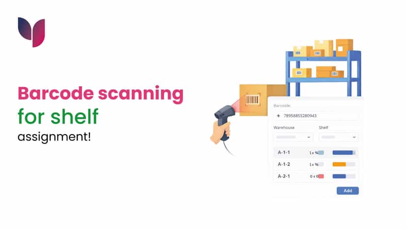 Scan barcodes to place products