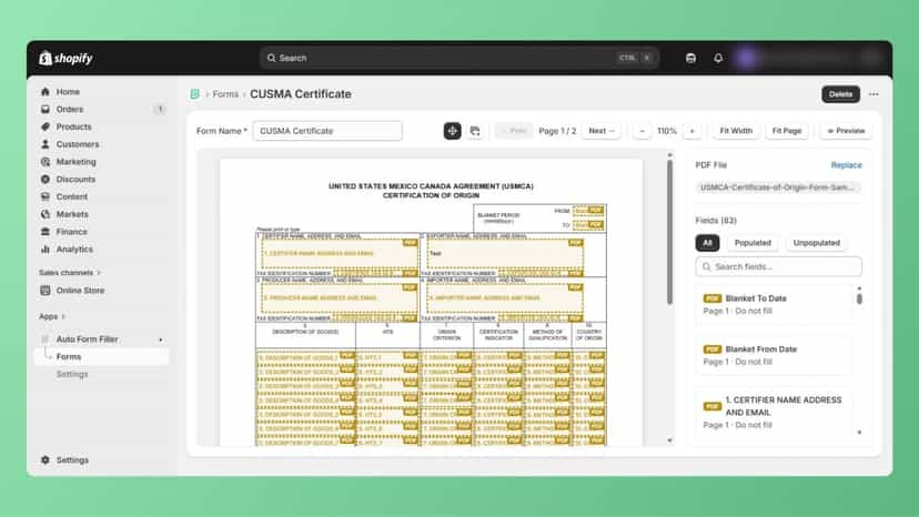 Edit PDF forms and map data into fields