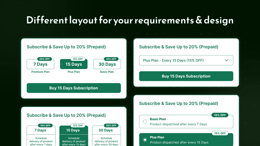 different layout as per your requirement