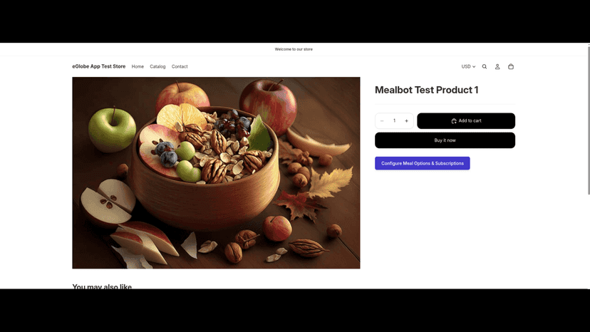 Product Details Page : Meal Plan and Subscriptions Modal
