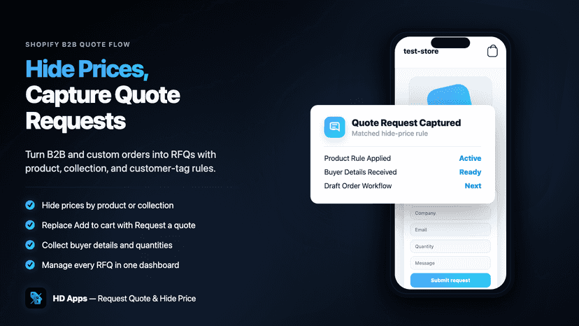 Hide price rules and quote request inbox