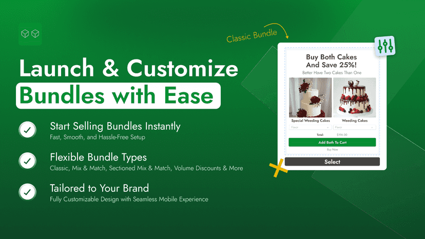 Launch and customize product bundles with an intuitive