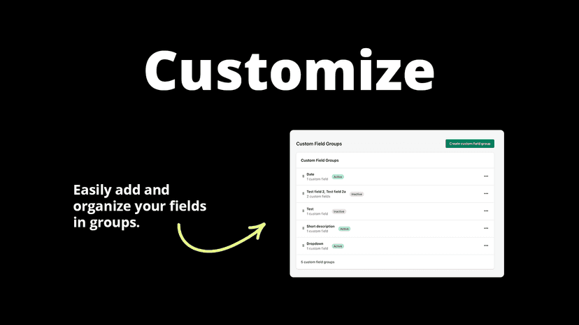 Add fields to shopify product page