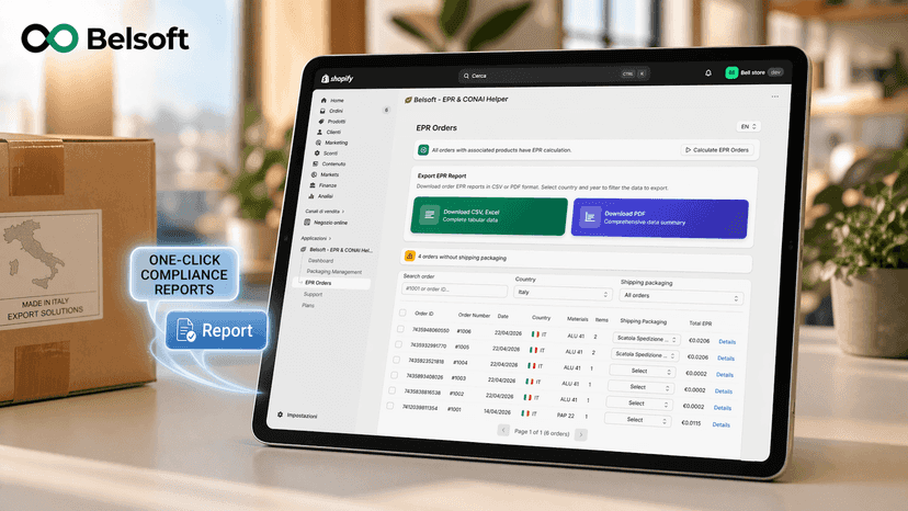 Screenshot - Esporta in PDF o Excel
