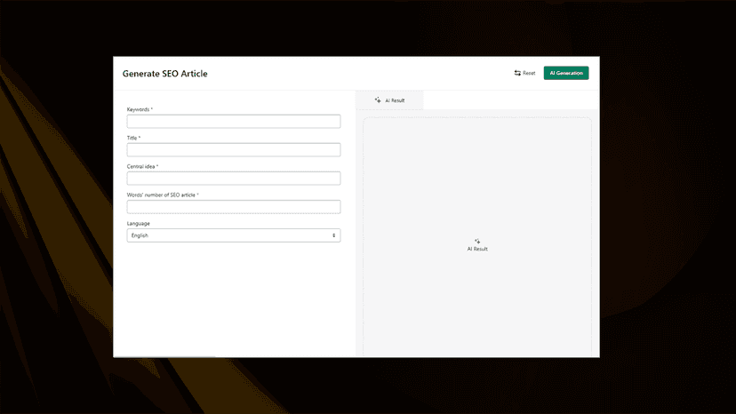Generate SEO Article