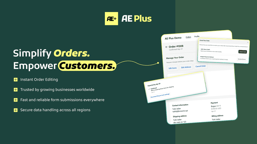 AE Plus: Order Edit & Cancel