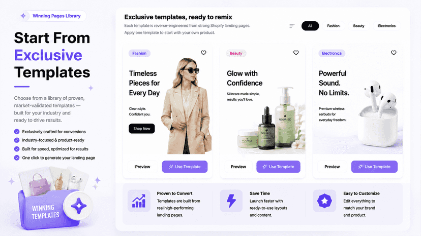 Start From Winning Templates