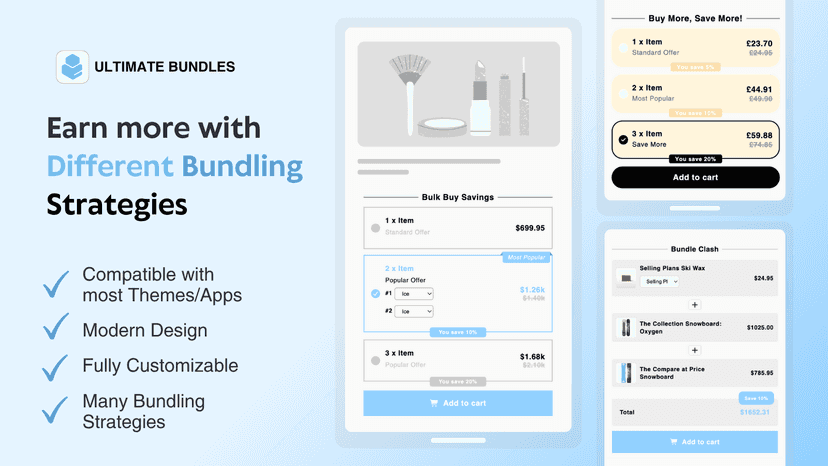 Ultimate bundles - different bundling strategies