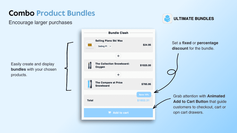 Ultimate bundles - combo products