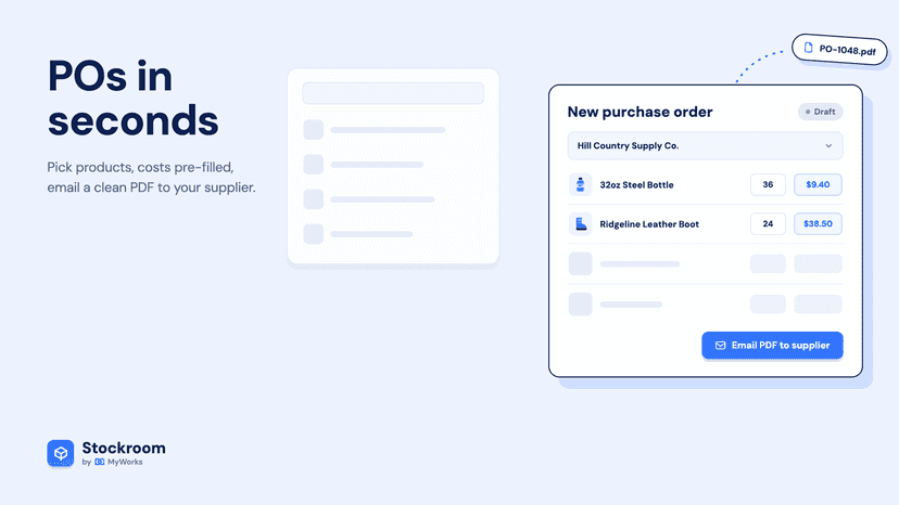 Purchase orders in seconds