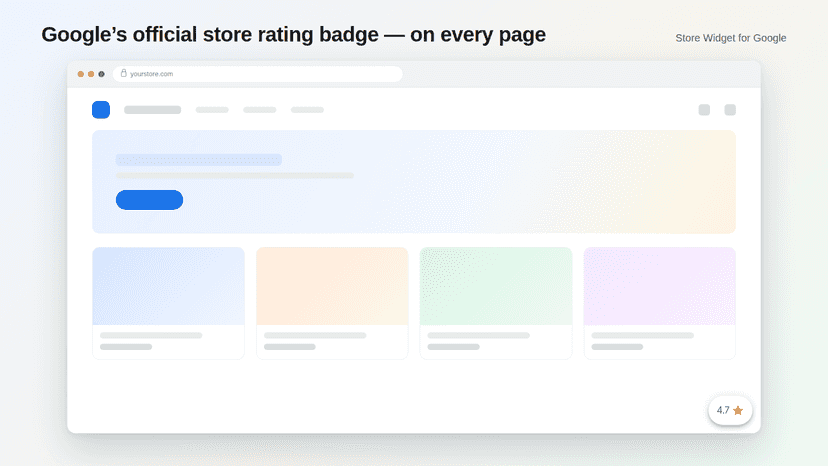 Google's official store rating badge shown on storefront