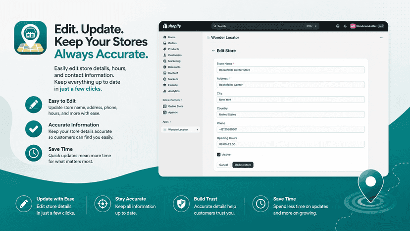 Edit your store detail