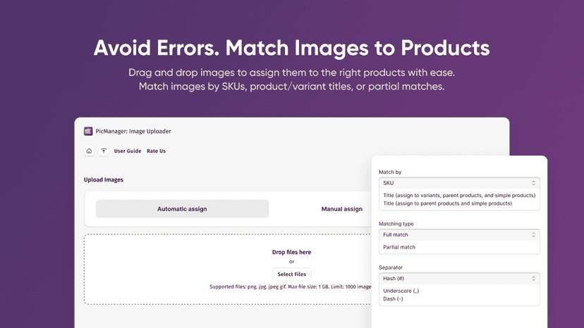 Bulk upload images individually or as a ZIP file